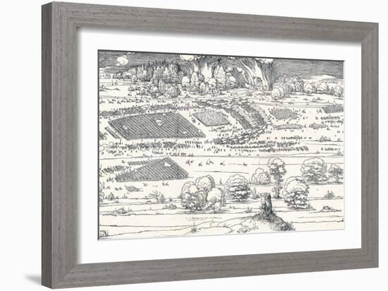 The Siege of a Fortress Ii, 1527-Albrecht Dürer-Framed Giclee Print