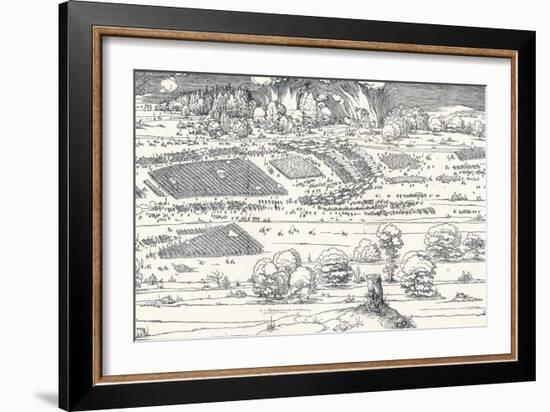 The Siege of a Fortress Ii, 1527-Albrecht Dürer-Framed Giclee Print