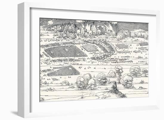 The Siege of a Fortress Ii, 1527-Albrecht Dürer-Framed Giclee Print