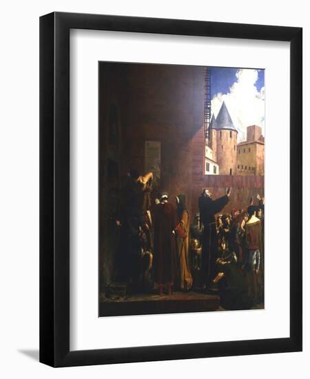 The Siege of Carcassonne, 1209 (C1858-192)-Jean-Paul Laurens-Framed Giclee Print