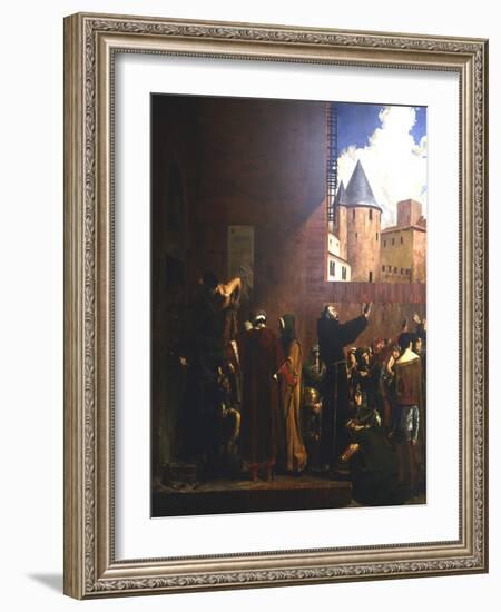 The Siege of Carcassonne, 1209 (C1858-192)-Jean-Paul Laurens-Framed Giclee Print