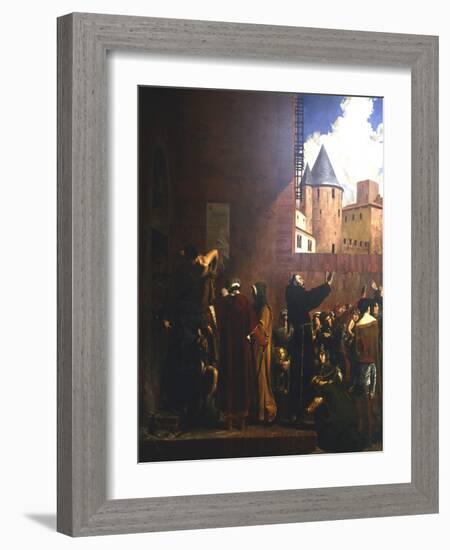 The Siege of Carcassonne, 1209 (C1858-192)-Jean-Paul Laurens-Framed Giclee Print