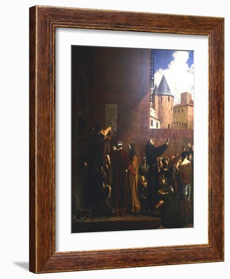 The Siege of Carcassonne, 1209 (C1858-192)-Jean-Paul Laurens-Framed Giclee Print