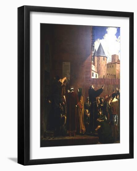 The Siege of Carcassonne, 1209 (C1858-192)-Jean-Paul Laurens-Framed Giclee Print