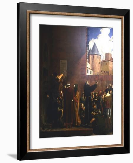 The Siege of Carcassonne, 1209 (C1858-192)-Jean-Paul Laurens-Framed Giclee Print