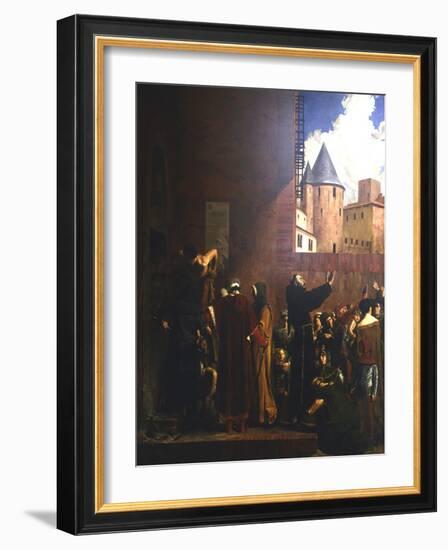 The Siege of Carcassonne, 1209 (C1858-192)-Jean-Paul Laurens-Framed Giclee Print