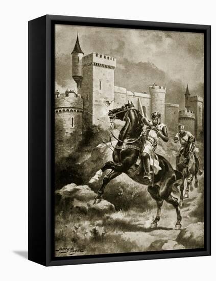 The Siege of Chaluz, Illustration from 'Hutchinson's Story of the British Nation', C.1920-Henry Payne-Framed Premier Image Canvas