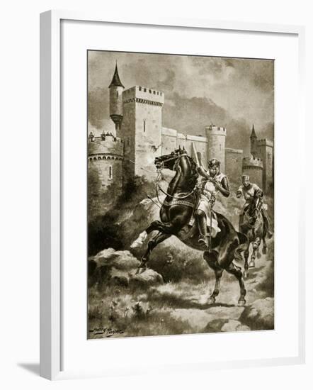 The Siege of Chaluz, Illustration from 'Hutchinson's Story of the British Nation', C.1920-Henry Payne-Framed Giclee Print