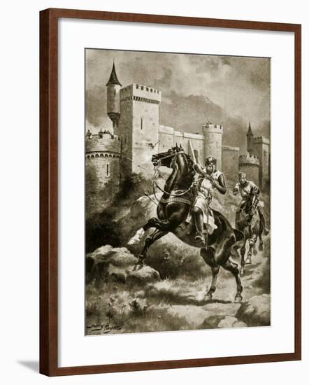 The Siege of Chaluz, Illustration from 'Hutchinson's Story of the British Nation', C.1920-Henry Payne-Framed Giclee Print