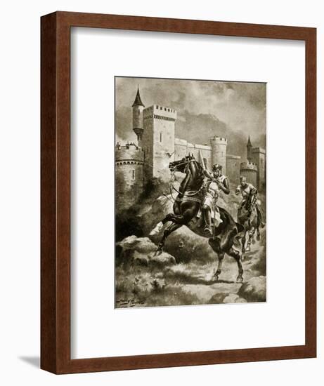 The Siege of Chaluz, Illustration from 'Hutchinson's Story of the British Nation', C.1920-Henry Payne-Framed Premium Giclee Print