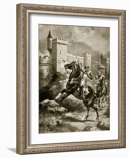 The Siege of Chaluz, Illustration from 'Hutchinson's Story of the British Nation', C.1920-Henry Payne-Framed Giclee Print