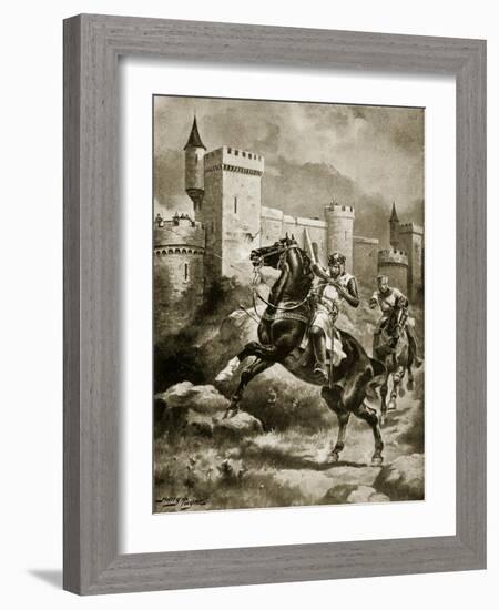 The Siege of Chaluz, Illustration from 'Hutchinson's Story of the British Nation', C.1920-Henry Payne-Framed Giclee Print