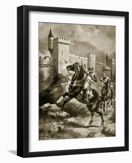 The Siege of Chaluz, Illustration from 'Hutchinson's Story of the British Nation', C.1920-Henry Payne-Framed Giclee Print