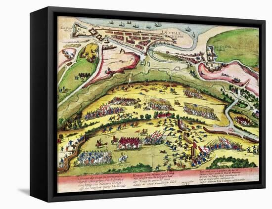 The Siege of Dieppe in 1589, 1589-92-Franz Hogenberg-Framed Premier Image Canvas