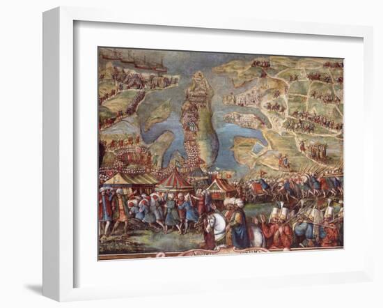 The Siege of Malta. Detail-Matteo Perez d'Aleccio-Framed Giclee Print