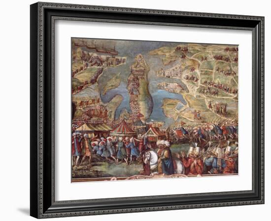 The Siege of Malta. Detail-Matteo Perez d'Aleccio-Framed Giclee Print