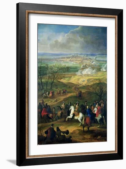 The Siege of Mons by Louis XIV (1638-1715) 9th April 1691-null-Framed Giclee Print