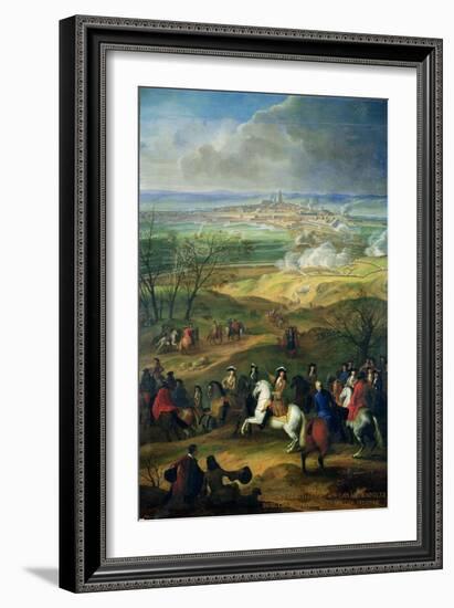 The Siege of Mons by Louis XIV (1638-1715) 9th April 1691-null-Framed Giclee Print