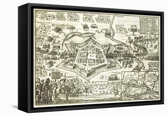 The Siege of Neuhausel by the Turks in 1663 from a Book on the Ottoman Campaigns in Europe-null-Framed Premier Image Canvas
