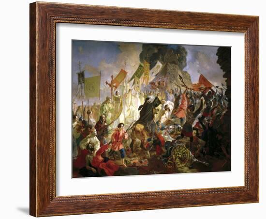 The Siege of Pskov by Stephen Báthory in 1581, 1839-1843-Karl Briullov-Framed Giclee Print