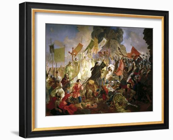 The Siege of Pskov by Stephen Báthory in 1581, 1839-1843-Karl Briullov-Framed Giclee Print