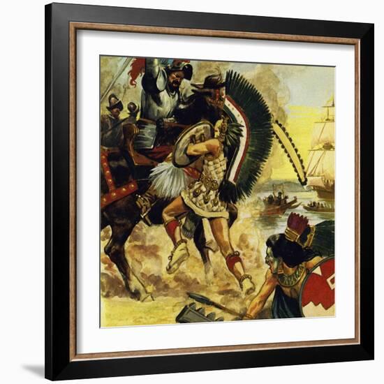 The Siege of Tenochtitlan Began in May 1521-Alberto Salinas-Framed Giclee Print