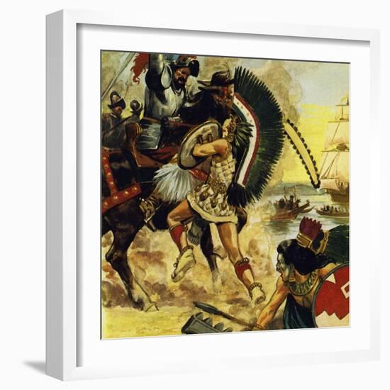 The Siege of Tenochtitlan Began in May 1521-Alberto Salinas-Framed Giclee Print
