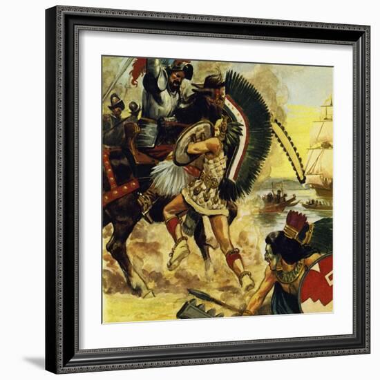 The Siege of Tenochtitlan Began in May 1521-Alberto Salinas-Framed Giclee Print