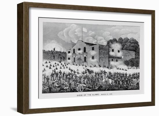 The Siege of the Alamo, 6th March 1836, from Texas, an Epitome of Texas History, 1897-null-Framed Giclee Print