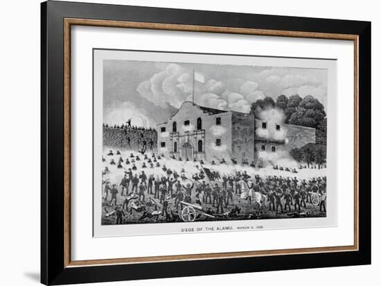 The Siege of the Alamo, 6th March 1836, from Texas, an Epitome of Texas History, 1897-null-Framed Giclee Print