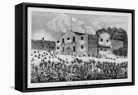 The Siege of the Alamo, 6th March 1836, from Texas, an Epitome of Texas History, 1897-null-Framed Premier Image Canvas