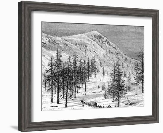 The Sierra Nevada Mountains, USA, 19th Century-Edouard Riou-Framed Giclee Print