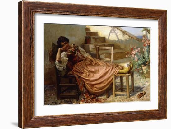 The Siesta, 1909 (Oil on Canvas)-Robert Payton Reid-Framed Giclee Print