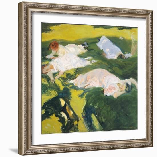 The Siesta, 1911-Joaquin Sorolla y Bastida-Framed Giclee Print