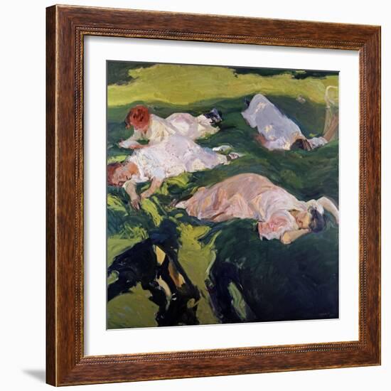 The Siesta, 1912-Joaquín Sorolla y Bastida-Framed Giclee Print