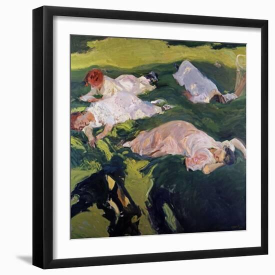 The Siesta, 1912-Joaquín Sorolla y Bastida-Framed Giclee Print