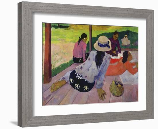 The Siesta, about 1892-94-Paul Gauguin-Framed Giclee Print