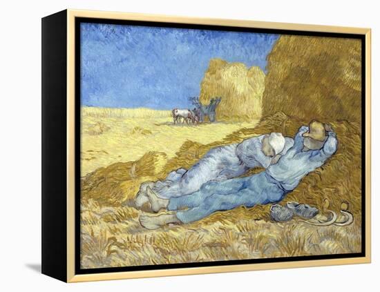 The Siesta (After Millet)-Vincent van Gogh-Framed Premier Image Canvas