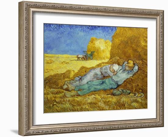 'The Siesta' or 'After Millet', 1889-1890-Vincent van Gogh-Framed Giclee Print