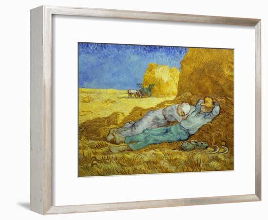 'The Siesta' or 'After Millet', 1889-1890-Vincent van Gogh-Framed Giclee Print