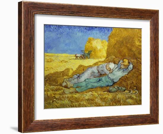 'The Siesta' or 'After Millet', 1889-1890-Vincent van Gogh-Framed Giclee Print