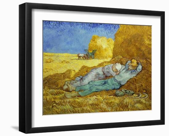 'The Siesta' or 'After Millet', 1889-1890-Vincent van Gogh-Framed Giclee Print