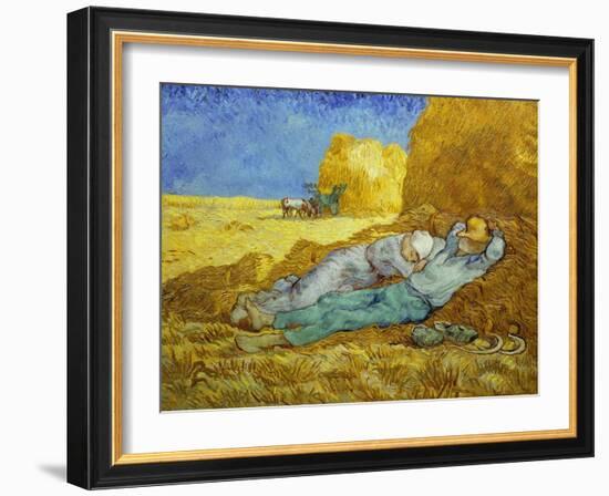 'The Siesta' or 'After Millet', 1889-1890-Vincent van Gogh-Framed Giclee Print