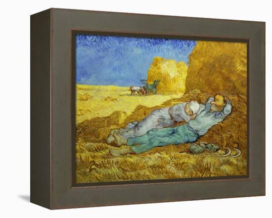 'The Siesta' or 'After Millet', 1889-1890-Vincent van Gogh-Framed Premier Image Canvas