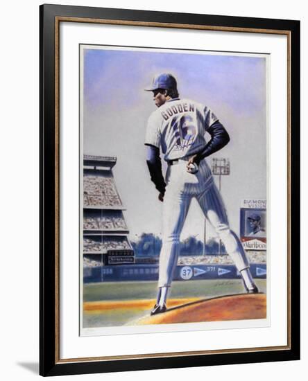 The Sign (New York Mets Dwight Gooden)-Jack Lane-Framed Art Print