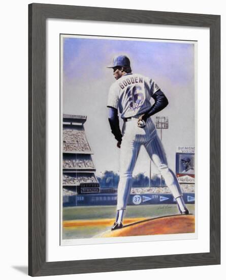 The Sign (New York Mets Dwight Gooden)-Jack Lane-Framed Art Print