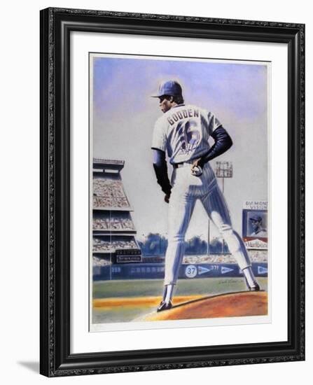 The Sign (New York Mets Dwight Gooden)-Jack Lane-Framed Art Print