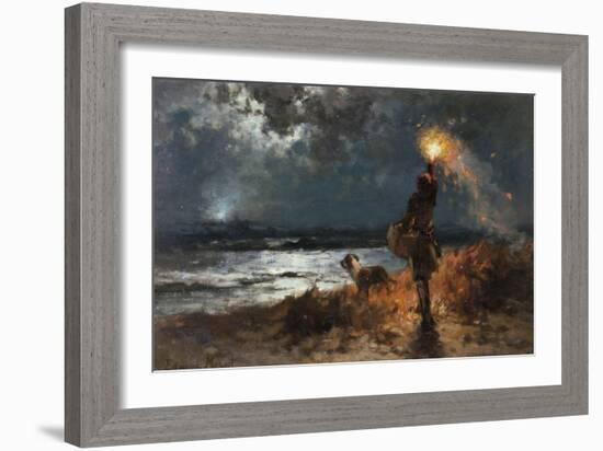 The Signal-Edward Moran-Framed Giclee Print