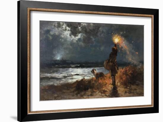 The Signal-Edward Moran-Framed Giclee Print