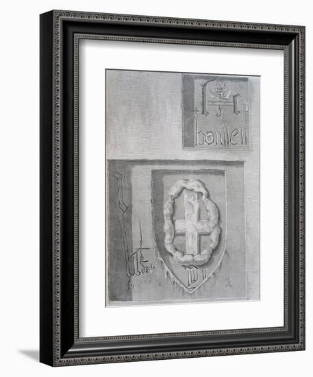 The Signature of Anne Boleyn with the Tudor Rose During Her Imprisonment in the Tower of London-English-Framed Giclee Print